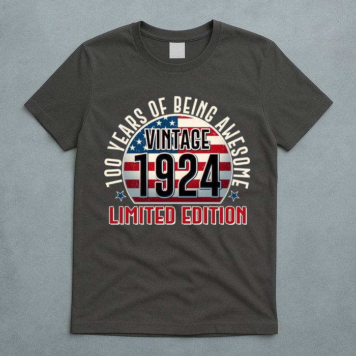100th Birthday 1924 Limited Edition 100 Years Of Being Awesome T-Shirt