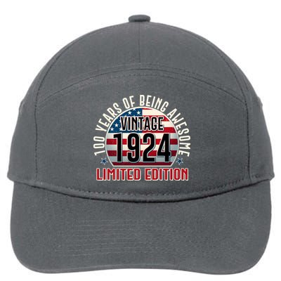 100th Birthday 1924 Limited Edition 100 Years Of Being Awesome 7-Panel Snapback Hat