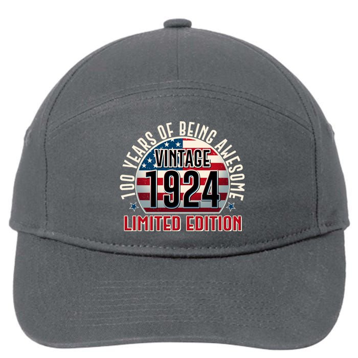 100th Birthday 1924 Limited Edition 100 Years Of Being Awesome 7-Panel Snapback Hat