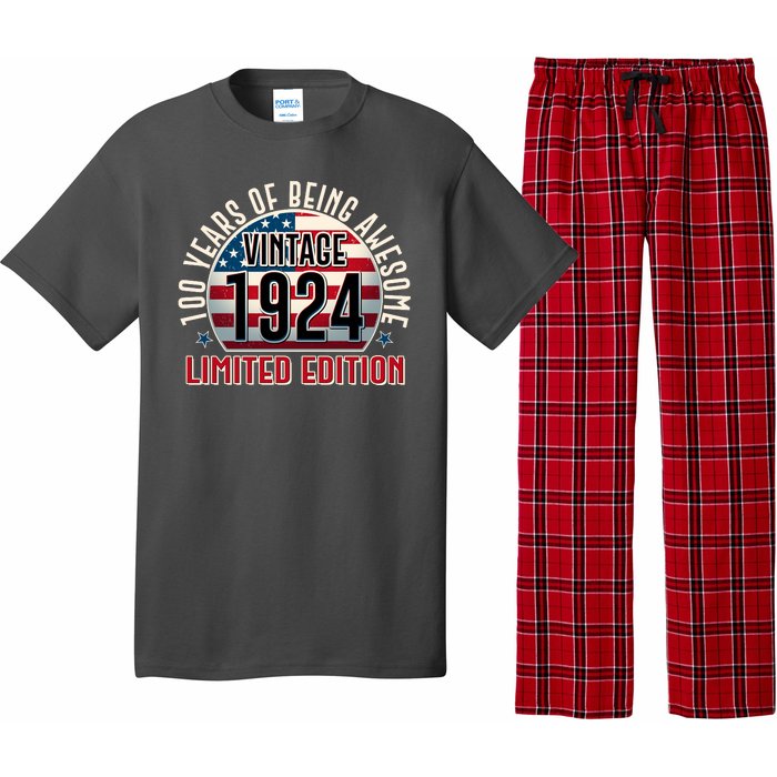 100th Birthday 1924 Limited Edition 100 Years Of Being Awesome Pajama Set