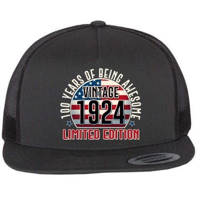 100th Birthday 1924 Limited Edition 100 Years Of Being Awesome Flatbill Hat