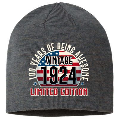 100th Birthday 1924 Limited Edition 100 Years Of Being Awesome Sustainable Beanie