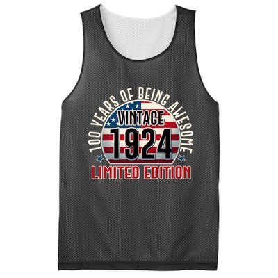 100th Birthday 1924 Limited Edition 100 Years Of Being Awesome Mesh Reversible Basketball Jersey Tank