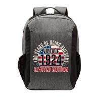 100th Birthday 1924 Limited Edition 100 Years Of Being Awesome Vector Backpack