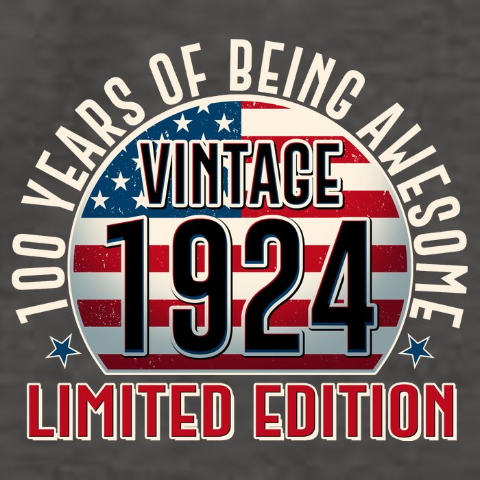 100th Birthday 1924 Limited Edition 100 Years Of Being Awesome Vector Backpack