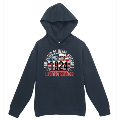 100th Birthday 1924 Limited Edition 100 Years Of Being Awesome Urban Pullover Hoodie