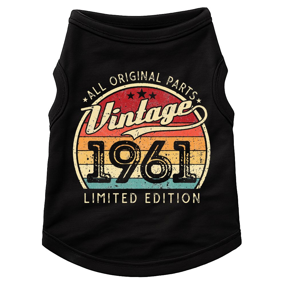 Vintage 1961 Limited Edition 62 Years Old 61st Birthday Doggie Tank