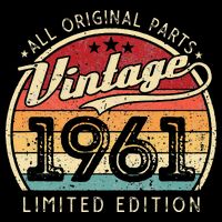 Vintage 1961 Limited Edition 62 Years Old 61st Birthday Backpack