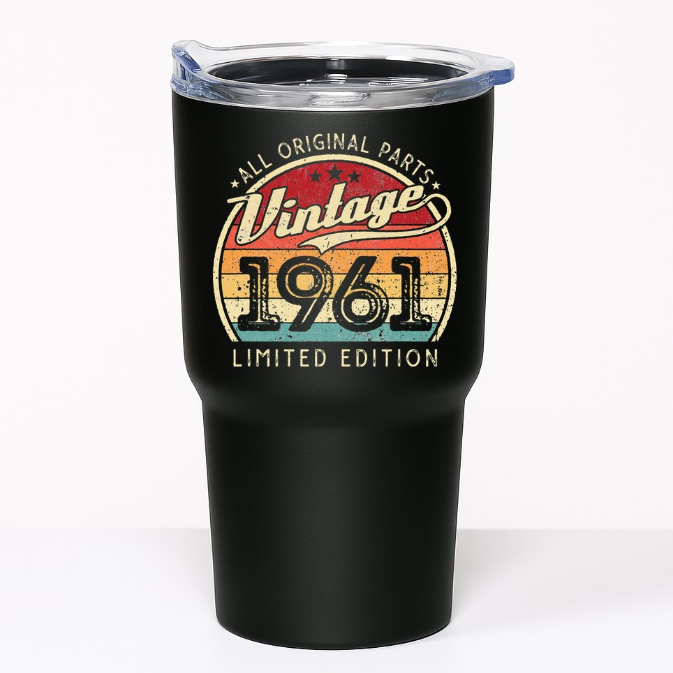 Vintage 1961 Limited Edition 62 Years Old 61st Birthday Tumbler