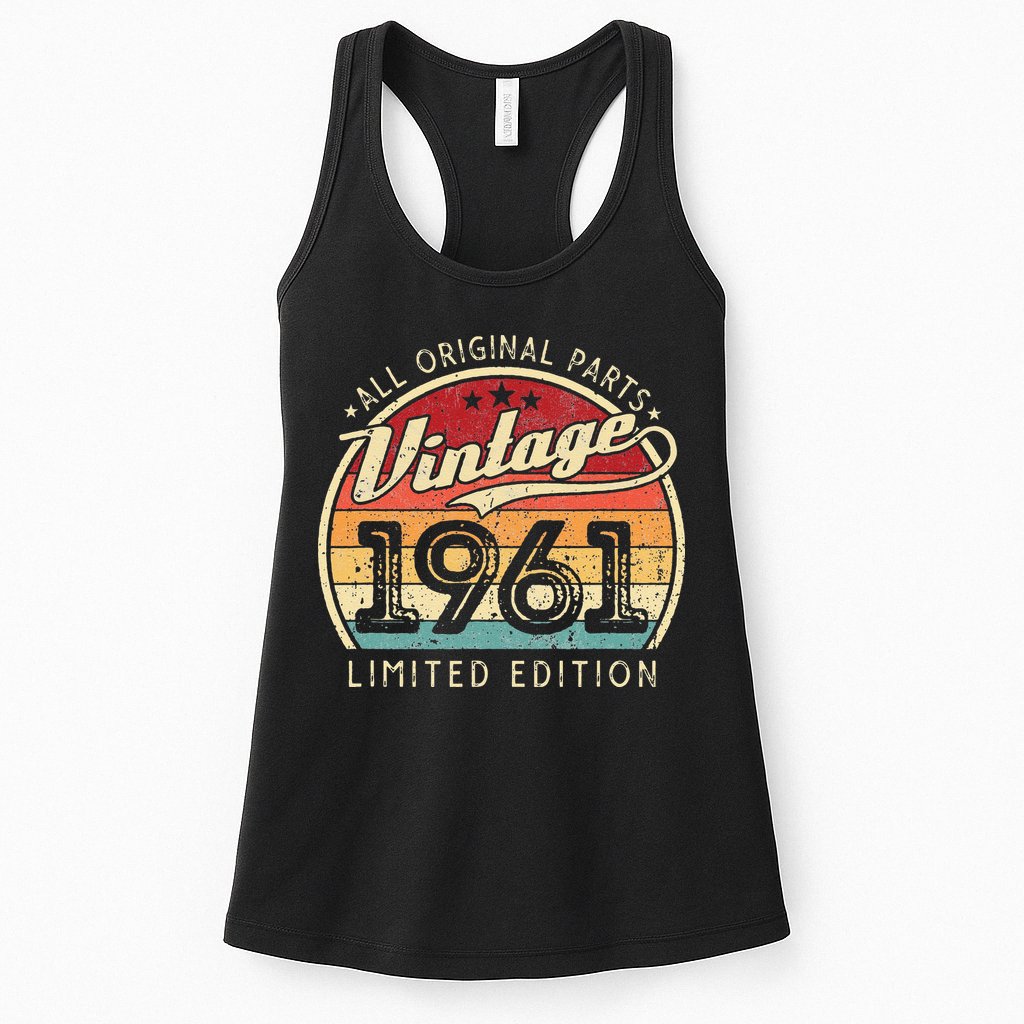 Vintage 1961 Limited Edition 62 Years Old 61st Birthday Womens Tank Top