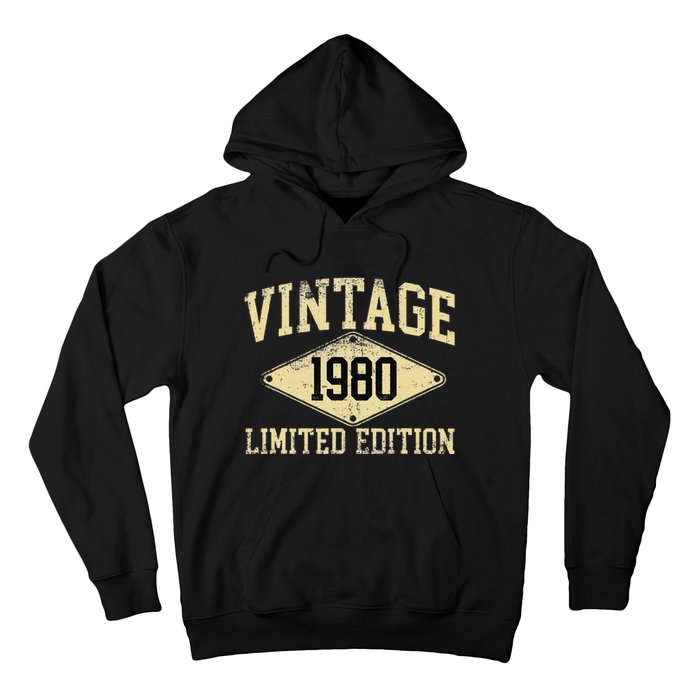 Vintage 1980 Limited Edition Year Of Birth Birthday Hoodie