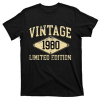 Vintage 1980 Limited Edition Year Of Birth Birthday T-Shirt