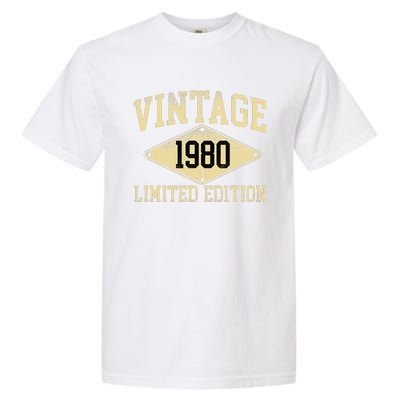 Vintage 1980 Limited Edition Year Of Birth Birthday Garment-Dyed Heavyweight T-Shirt