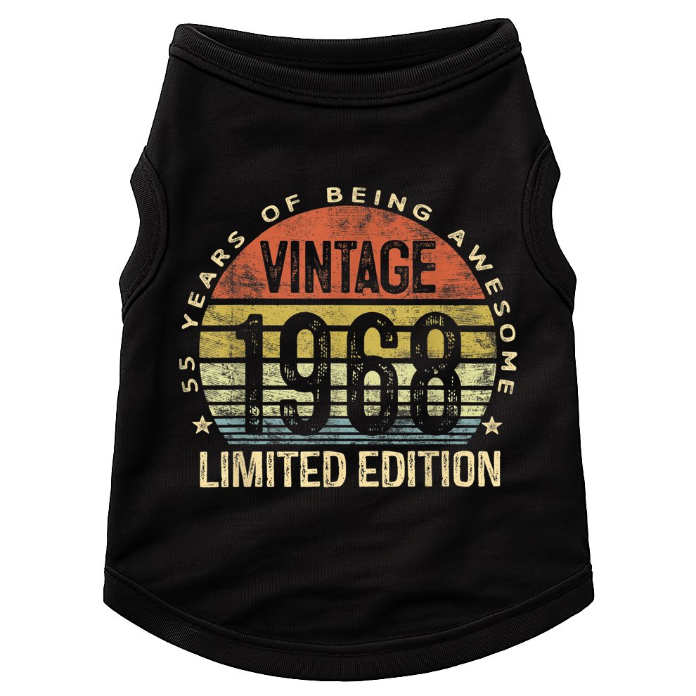 Vintage 1968 Limited Edition 55 Year Old Gifts 55th Birthday Doggie Tank