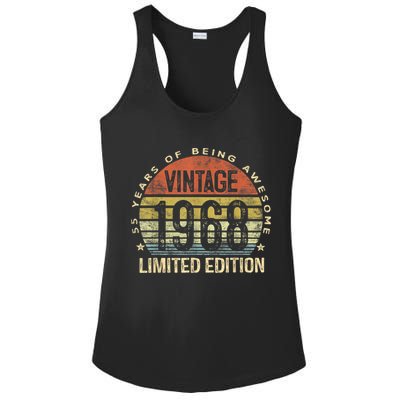 Vintage 1968 Limited Edition 55 Year Old Gifts 55th Birthday Ladies PosiCharge Competitor Racerback Tank
