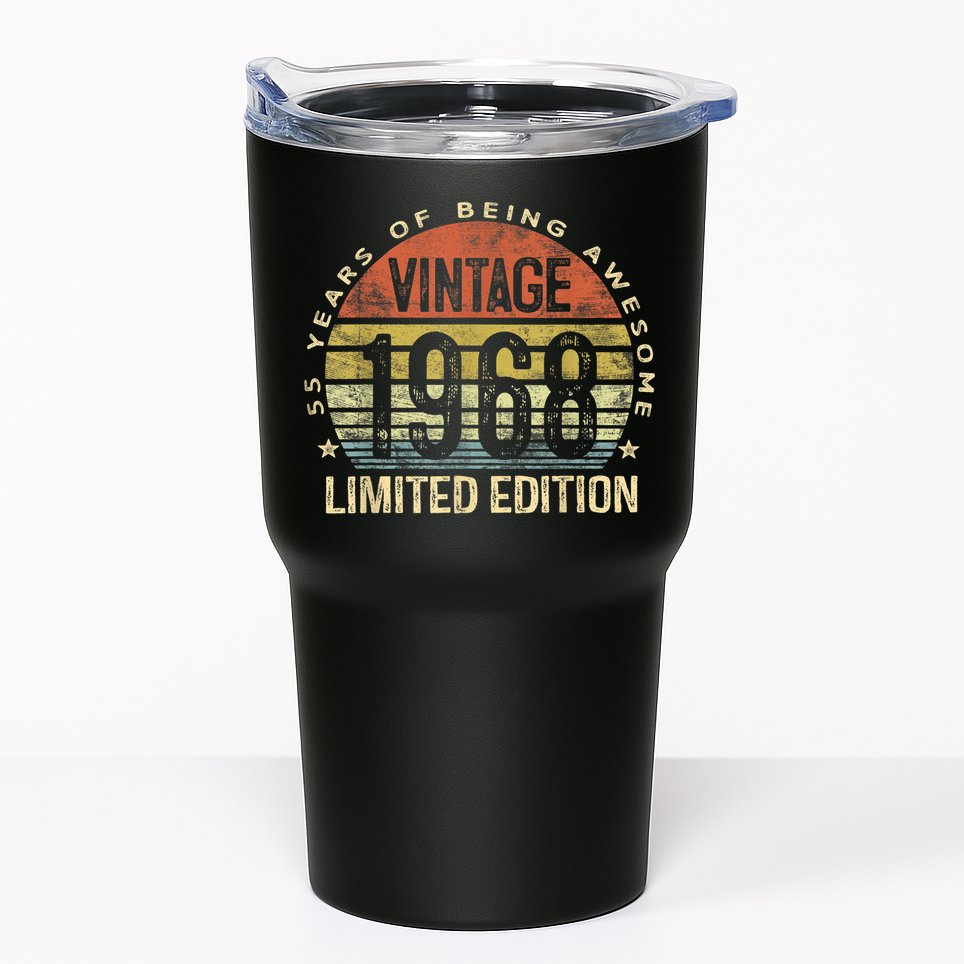 Vintage 1968 Limited Edition 55 Year Old Gifts 55th Birthday Tumbler