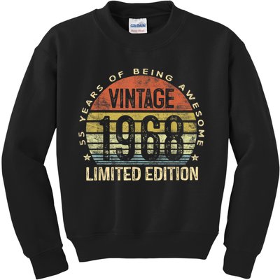 Vintage 1968 Limited Edition 55 Year Old Gifts 55th Birthday Kids Sweatshirt