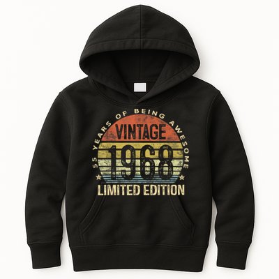 Vintage 1968 Limited Edition 55 Year Old Gifts 55th Birthday Kids Hoodie