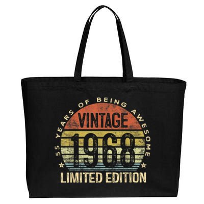 Vintage 1968 Limited Edition 55 Year Old Gifts 55th Birthday Cotton Canvas Jumbo Tote