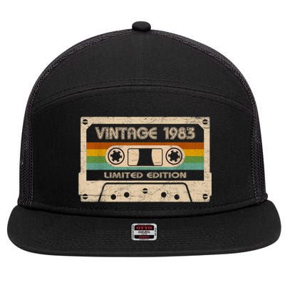 Vintage 1983 Limited Edition 40 Year Old Gifts 40th Birthday 7 Panel Mesh Trucker Snapback Hat