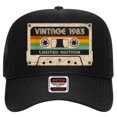 Vintage 1983 Limited Edition 40 Year Old Gifts 40th Birthday High Crown Mesh Back Trucker Hat