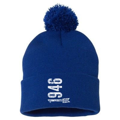 Vintage 1946 Limited Edition 79 Years Old 79th Retro Bday Cute Gift Pom Pom 12in Knit Beanie