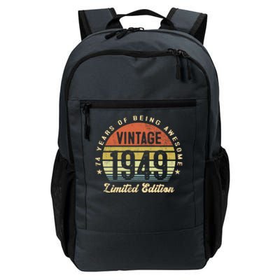 Vintage 1949 Limited Edition Birthday 74th Dad Birthday Grandpa Birthday Daily Commute Backpack