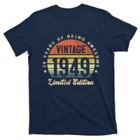 Vintage 1949 Limited Edition Birthday 74th Dad Birthday Grandpa Birthday T-Shirt