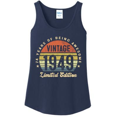 Vintage 1949 Limited Edition Birthday 74th Dad Birthday Grandpa Birthday Ladies Essential Tank