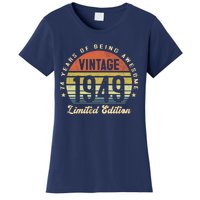 Vintage 1949 Limited Edition Birthday 74th Dad Birthday Grandpa Birthday Women's T-Shirt