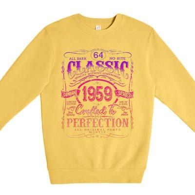 Vintage 1959 Limited Edition 64 Year Old 64th Birthday Love Premium Crewneck Sweatshirt