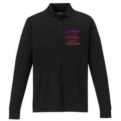 Vintage 1959 Limited Edition 64 Year Old 64th Birthday Love Performance Long Sleeve Polo