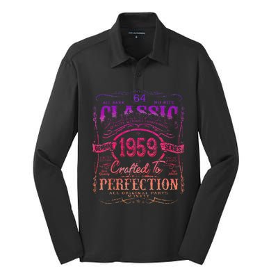 Vintage 1959 Limited Edition 64 Year Old 64th Birthday Love Silk Touch Performance Long Sleeve Polo