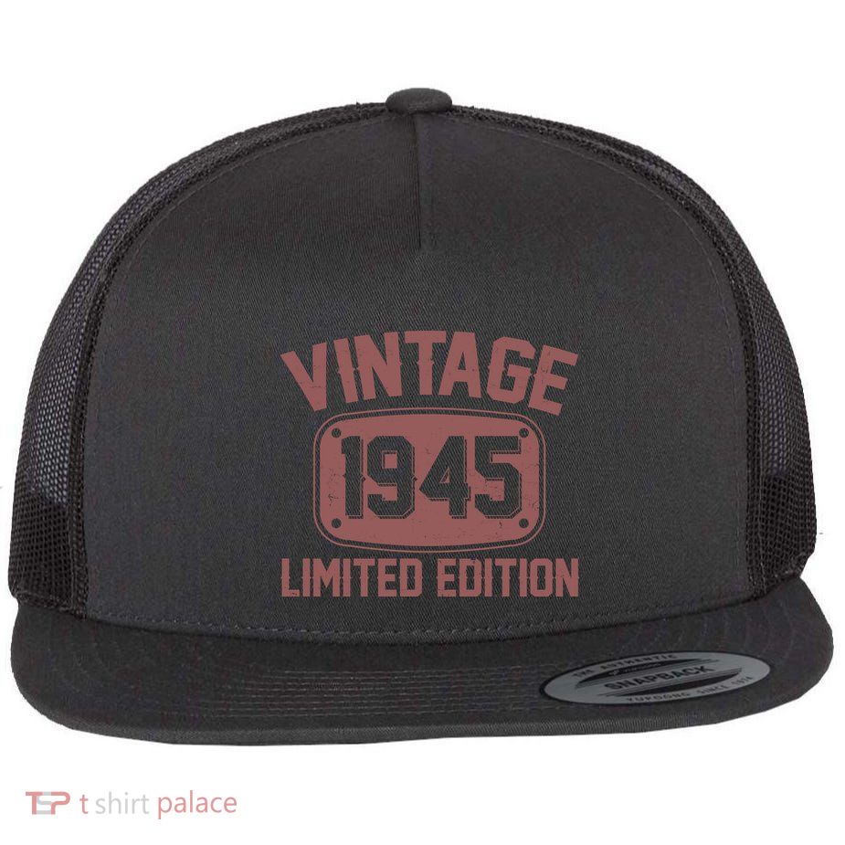 Vintage 1945 Limited Edition 80th Birthday Flatbill Hat