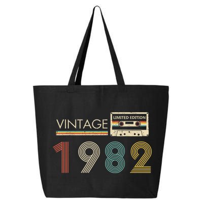 Vintage 1982 Limited Edition 40th Birthday Cassette Tape 25L Jumbo Tote