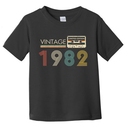 Vintage 1982 Limited Edition 40th Birthday Cassette Tape Toddler T-Shirt