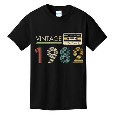 Vintage 1982 Limited Edition 40th Birthday Cassette Tape Kids T-Shirt