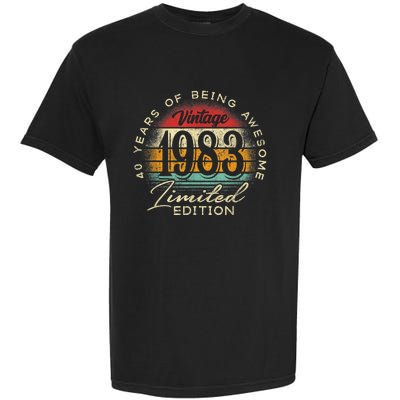 Vintage 1983 Limited Edition 40th Birthday 40 Year Old Gifts Garment-Dyed Heavyweight T-Shirt