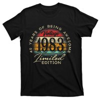 Vintage 1983 Limited Edition 40th Birthday 40 Year Old Gifts T-Shirt