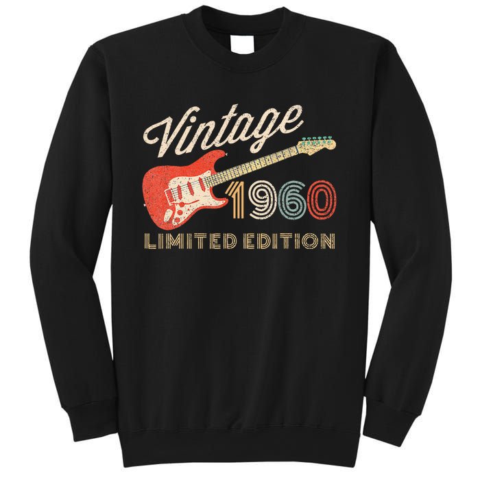 Vintage 1960 Limited Edition Guitar Year Of Birth Birthday Sweatshirt