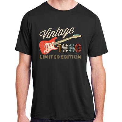 Vintage 1960 Limited Edition Guitar Year Of Birth Birthday Adult ChromaSoft Performance T-Shirt