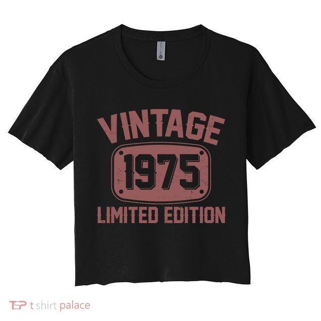 Vintage 1975 Limited Edition 50th Birthday Crop Top