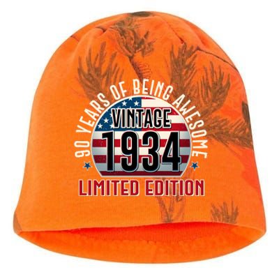 90th Birthday 1934 Limited Edition 90 Years Of Being Awesome Kati - Camo Knit Beanie