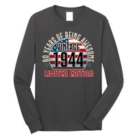 80th Birthday Vintage 1944 Limited Edition 80 Years Of Being Awesome Long Sleeve Shirt