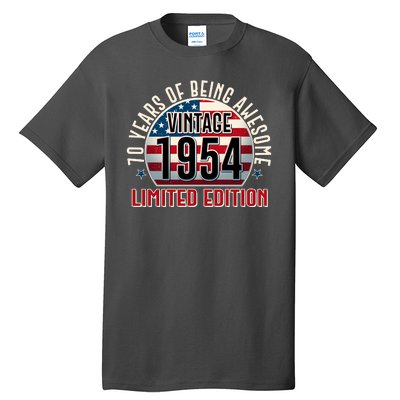 70th Birthday 1954 Limited Edition 70 Years Of Being Awesome Tall T-Shirt