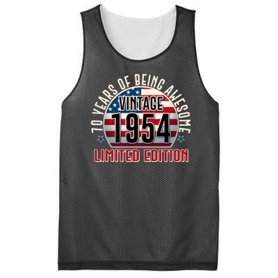 70th Birthday 1954 Limited Edition 70 Years Of Being Awesome Mesh Reversible Basketball Jersey Tank