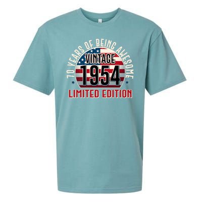 70th Birthday 1954 Limited Edition 70 Years Of Being Awesome Sueded Cloud Jersey T-Shirt