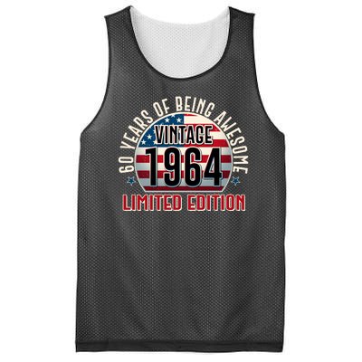 60th Birthday 1964 Limited Edition 60 Years Of Being Awesome Mesh Reversible Basketball Jersey Tank