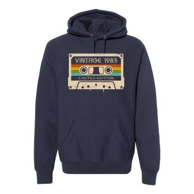 Vintage 1983 Limited Edition 40 Year Old Gifts 40th Birthday Premium Hoodie