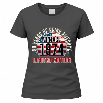 50th Birthday Vintage 1974 Limited Edition 50 Years Of Being Awesome Women's T-Shirt